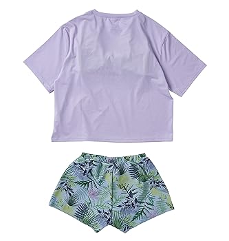 roxy キッズ　水着　ラッシュガード　ビキニ　3点セット　白　140 ROXY(ロキシー)キッズ 水着 3点セット ビキニ トランクス